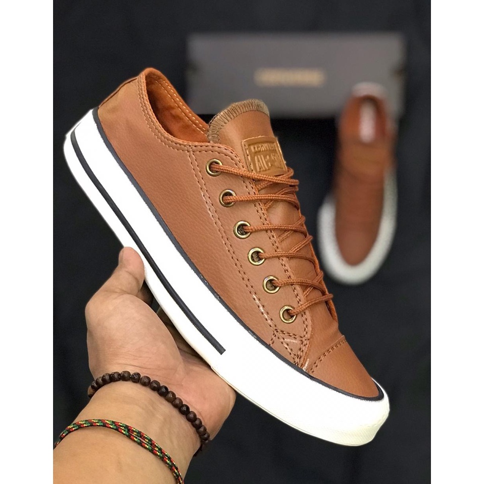 12.12 MEGA SALE Sneaker kulit converse low Premium Import Pria Terbaru Sepatu Kerja