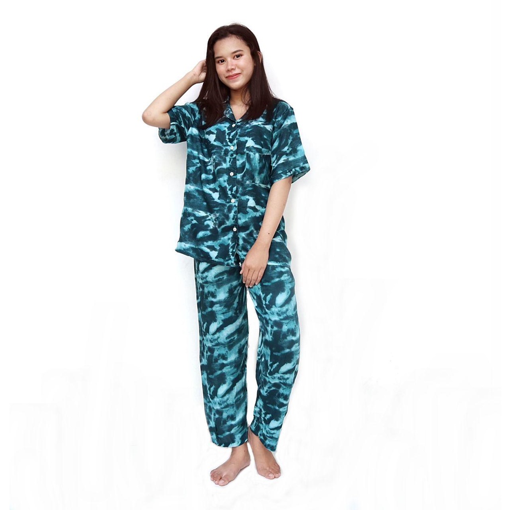IZANY Piyama CP allsize One Set Rayon Import / Daily Set / Tie dye-TIEDYE TOSCA