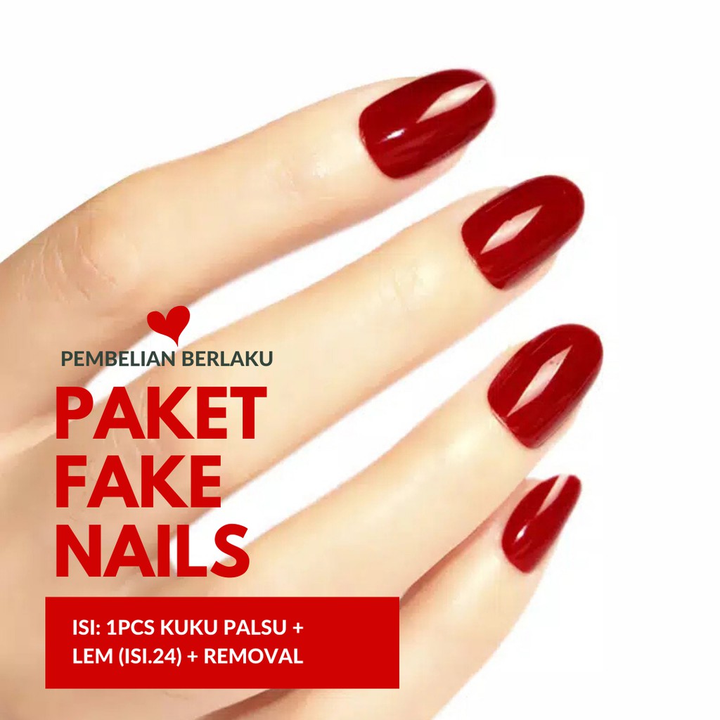 24 PCS Fake Nail Set - Part 1| Paket Kuku Palsu | Waterproof | Nail Art