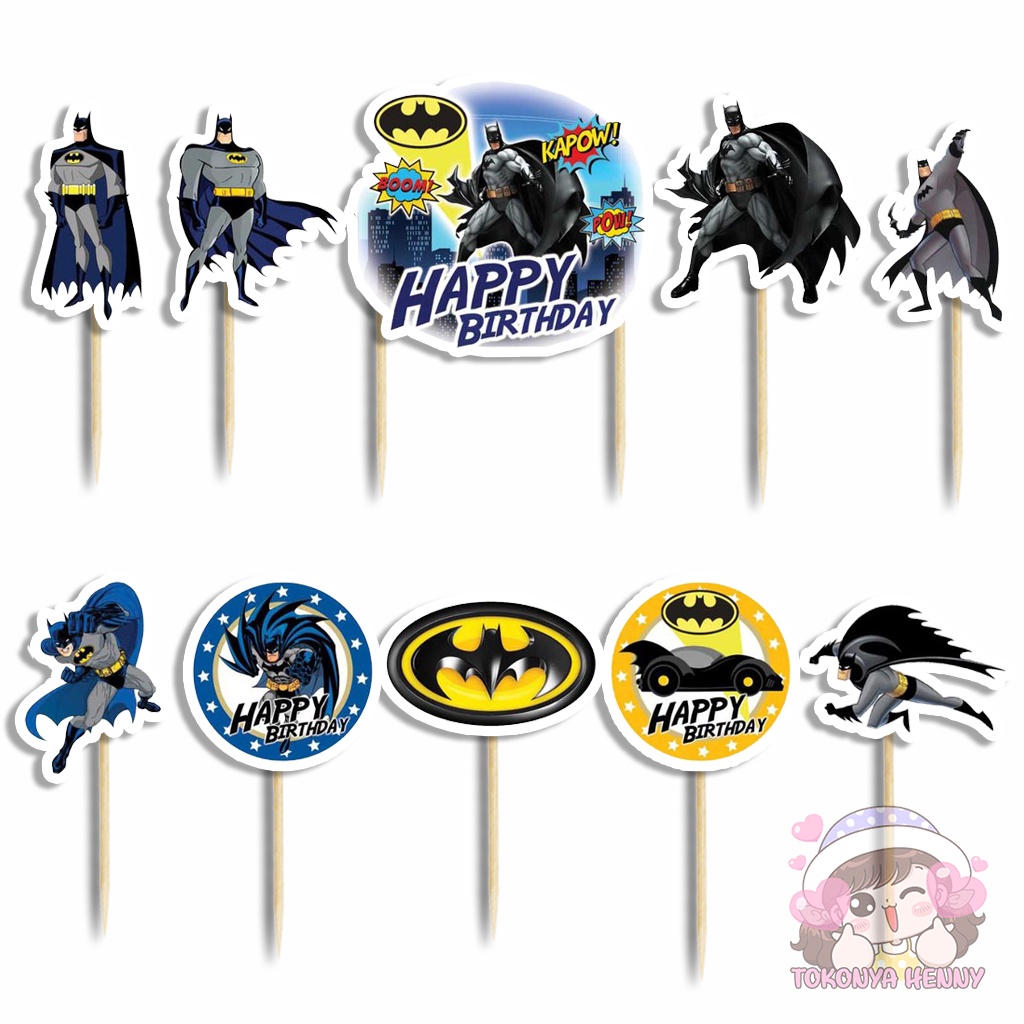Topper Cake Hiasan Kue Ulang Tahun motif BATMAN