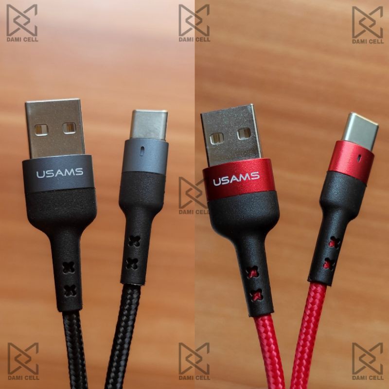 USAMS U26 KABEL DATA TYPE-C FAST CHARGE 3A &amp; LED INDIKATOR