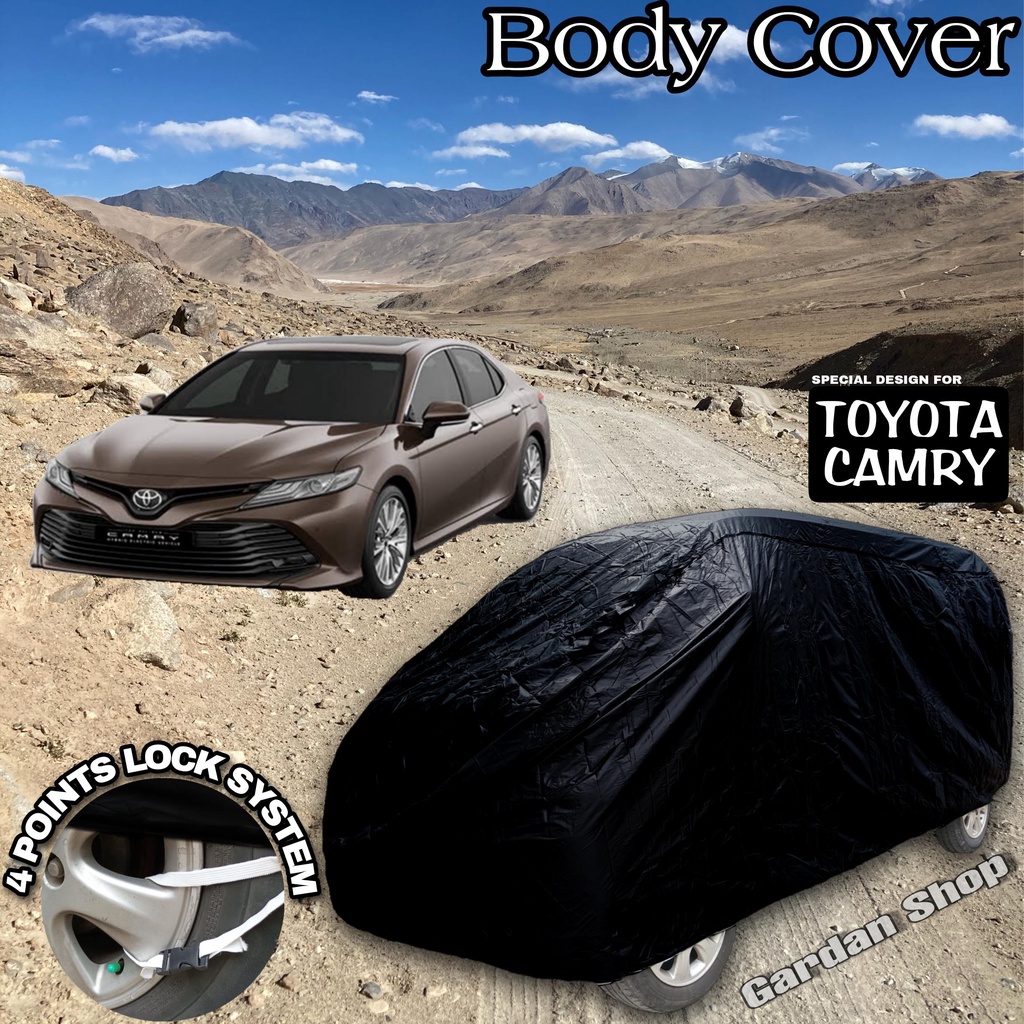 Sarung Mobil TOYOTA CAMRY Hitam POLOS Body Cover Toyota Camry Full Black