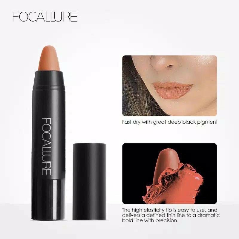 Focallure 19 Colors Warna Matte Crayon Lipstick FA22 FA 22 Original 100%