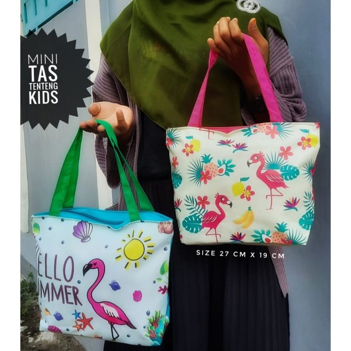 TAS TENTENG ANAK PRINTING/TAS BEKAL /TAS NGAJI /TAS BINGKISAN ULTAH