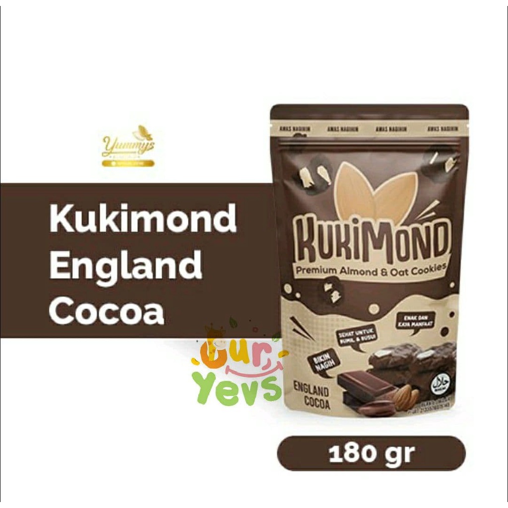 Almom Kukimond ENGLAND COCOA Premium Almond &amp; Oat Cookies Pelancar Asi / Asi Booster