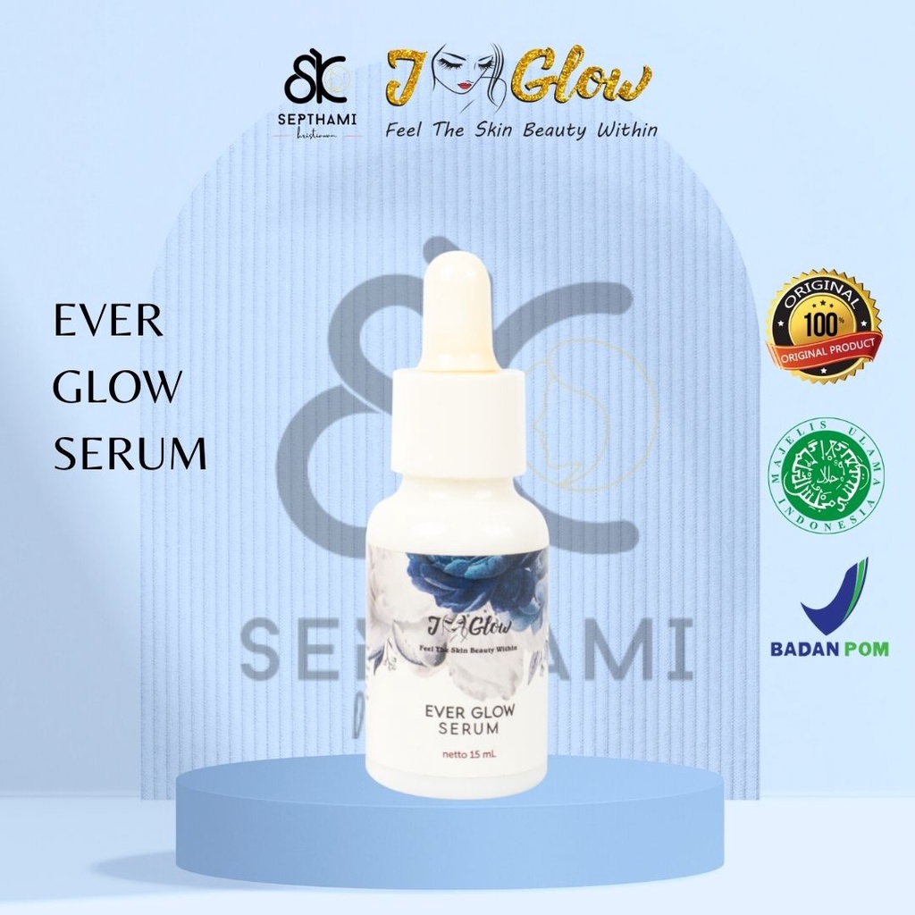 JGLOW EVER GLOW SERUM l Serum Wajah Whitening Skincare l (COD) Bayar Ditempat l Make Up & Skincare M