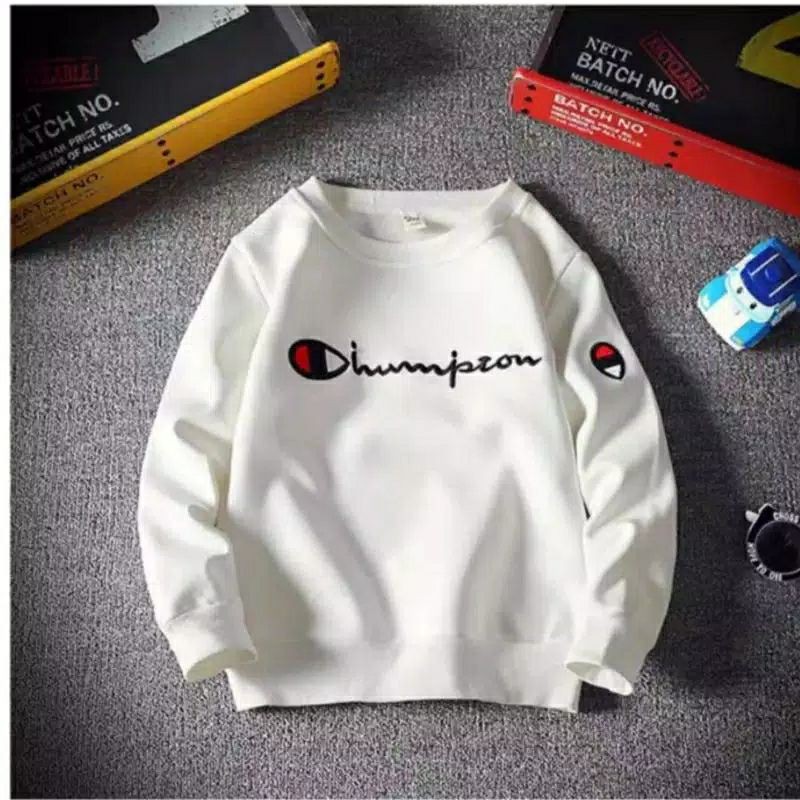 ( COD ) SWEATER CREWNECK C4MPION SCRIP LOGO PRIA &amp; WANITA