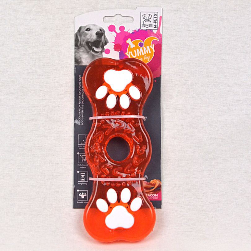 

MPETS Mainan Anjing YUMMY Toy Bone With bacon Flavor 20cm