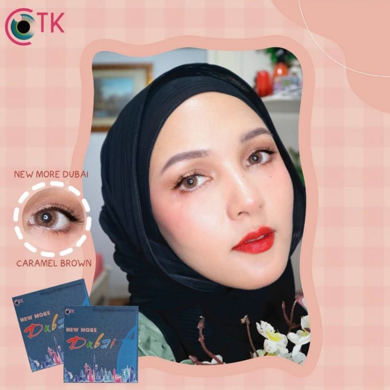 Softlens NEW MORE DUBAI 14.5 MM CARAMEL BROWN MINUS -0.50 S.D -6.00 by CTK