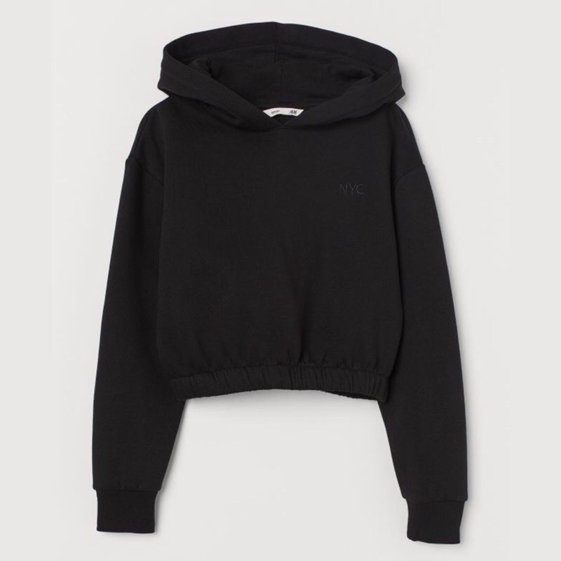 H*M NYC HOODIE BLACK