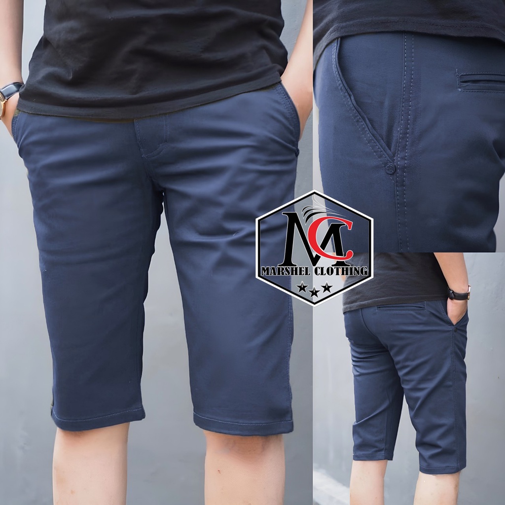 RCL - Celana Pendek Hijau Tua Pria Cargo Kimpol Chino Termura Yangg Teraris Size JUMBO 27--34 S.M.L.XL