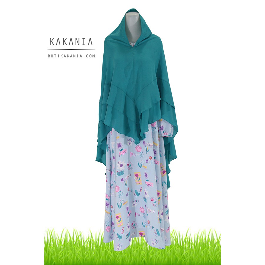 Gamis Dara Valley Chic Maxi Sky Blue & Khimar Inara PH