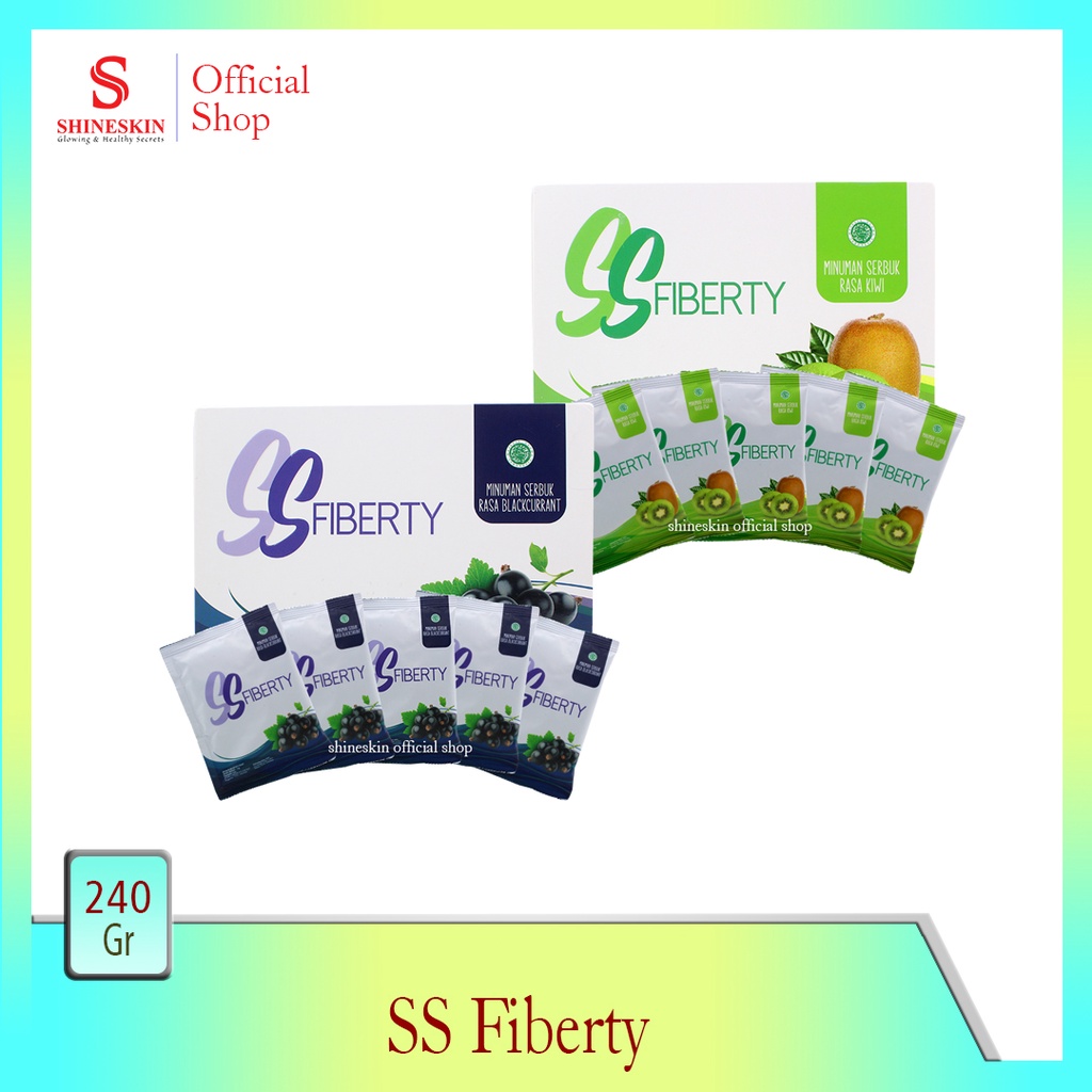 Shineskin ss fiberty slim fiber plus collagen BPOM & Halal/minuman pelangsing diet /peramping dan pe