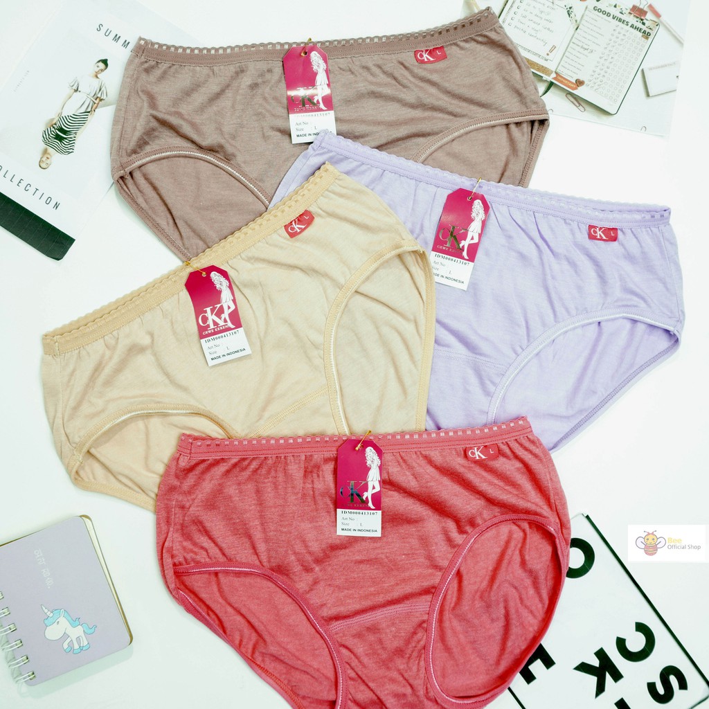 BEE - Celana Dalam Import Murah Wanita Undies Cewek Keren Motif Karet Siksak 3088