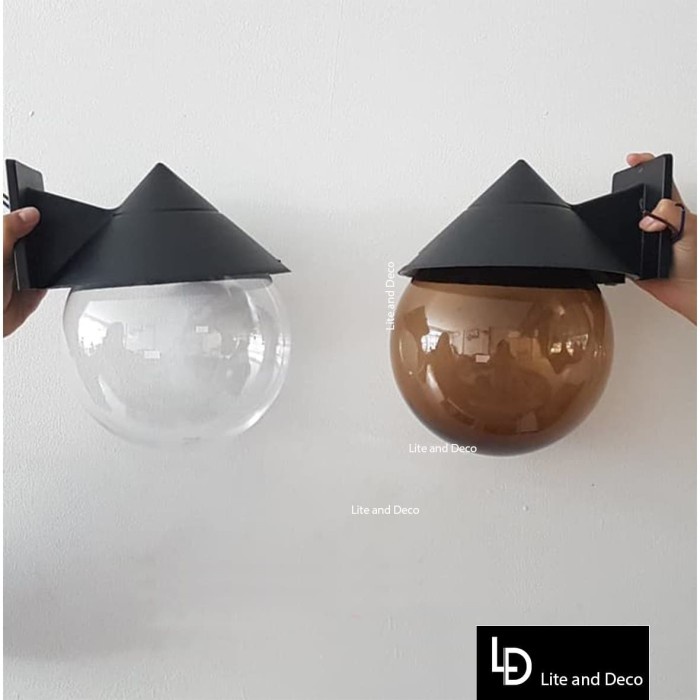 Topi Outdor - Lampu Dinding Outdoor Bisa Buat Taman Bola 20Cm Dengan Topi