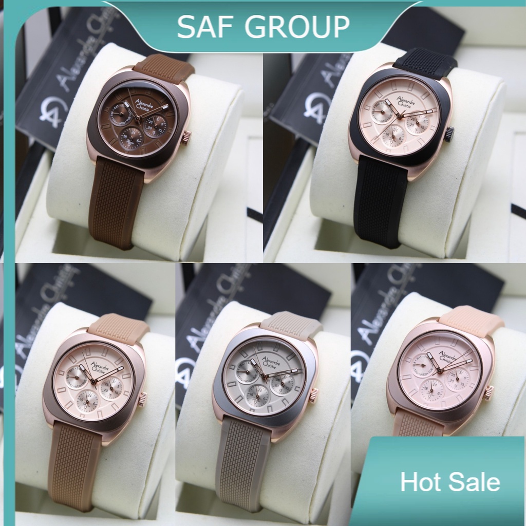 JAM TANGAN WANITA ALEXANDRE CHRISTIE AC 2990 / AC2990 RUBBER ORIGINAL by plp