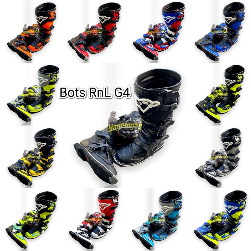 PROMO  Sepatu RNL Racing - Sepatu Trail Cross RNL  - Sepatu Motocross RNL Terlaris - BISA COD Sepatu Trabas RNL Gesper 4 - Sepatu RNL Original - Sepatu Enduro MX RNL RED BLACK