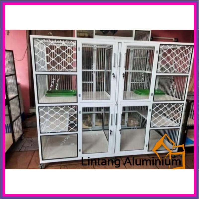 kandang Kucing 4kamar Aluminium Minimalis