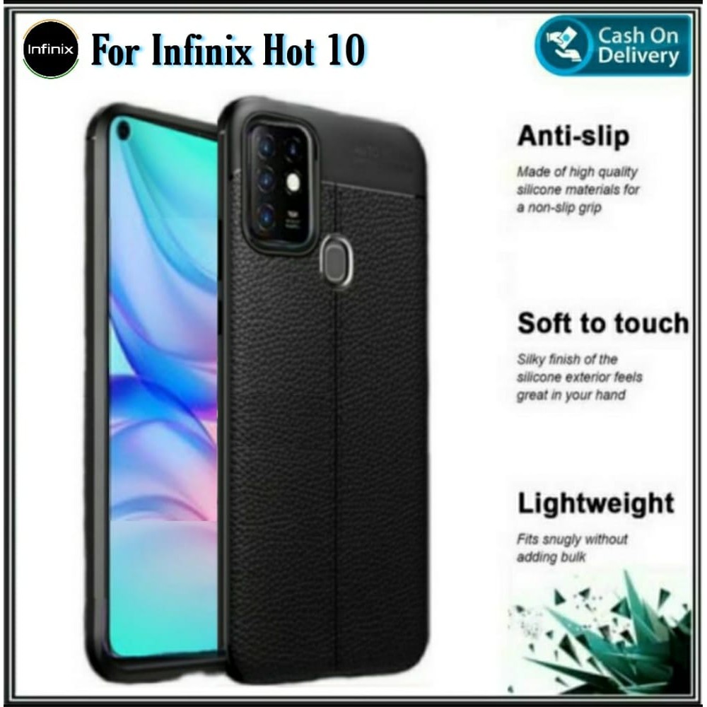 Case Infinix Hot 10 8 9 9 PLAY S4 Smart 4 3 Plus Note 7 7 lite SoftCase AUTO FOCUS LEATHER Casing Cover
