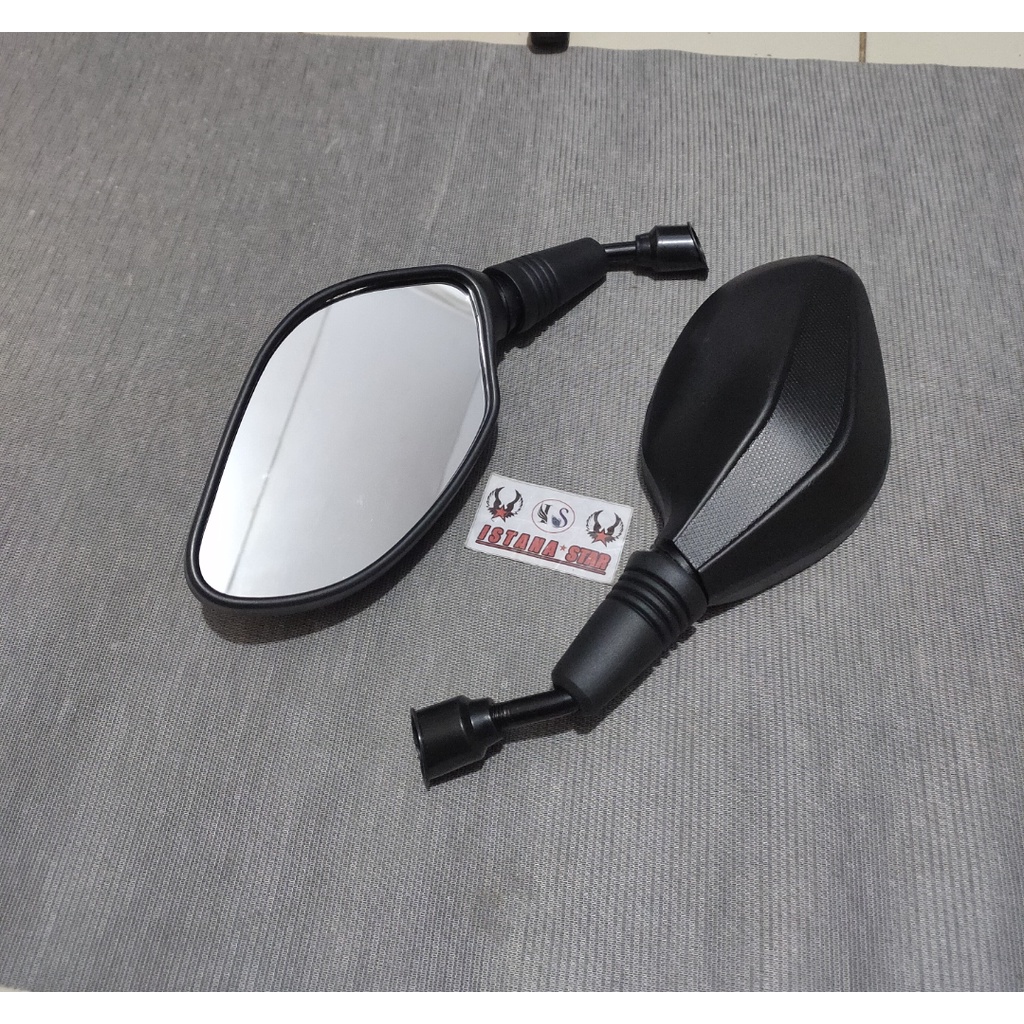 Spion Click HITAM Plus Handgrip Domino sisik Universal Beat Mio Vario Nmax Pcx Lexi Scoopy dll