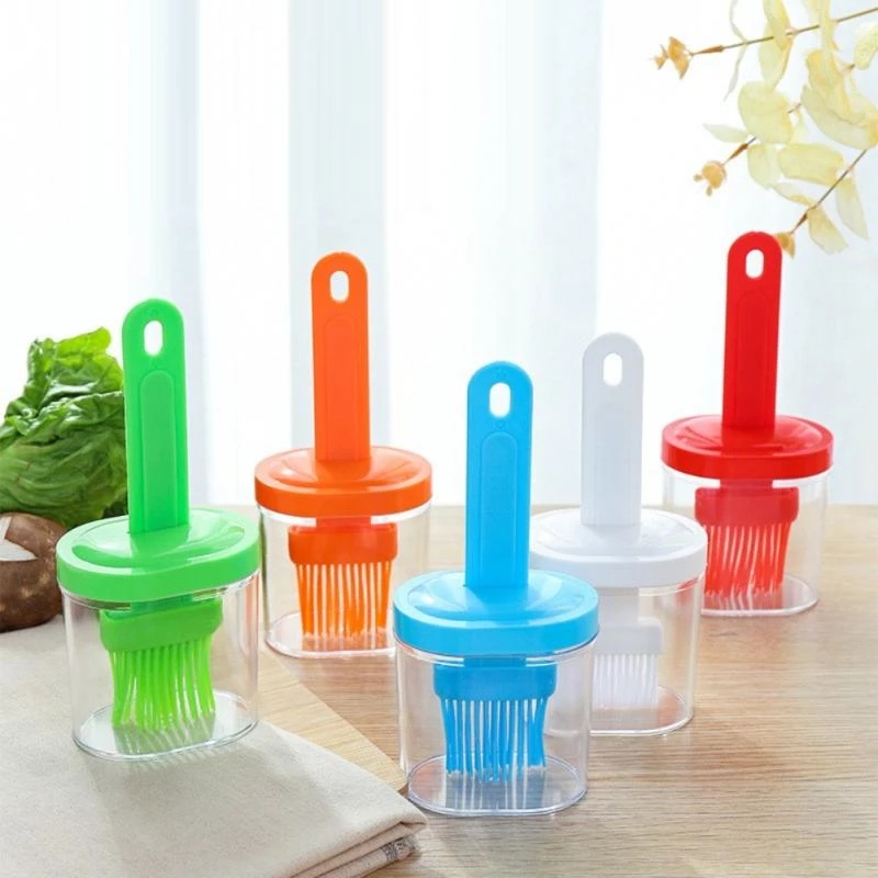 Botol Kuas Minyak Multifungsi Bahan Silikon Tahan Suhu Tinggi Portabel Untuk Dapur
