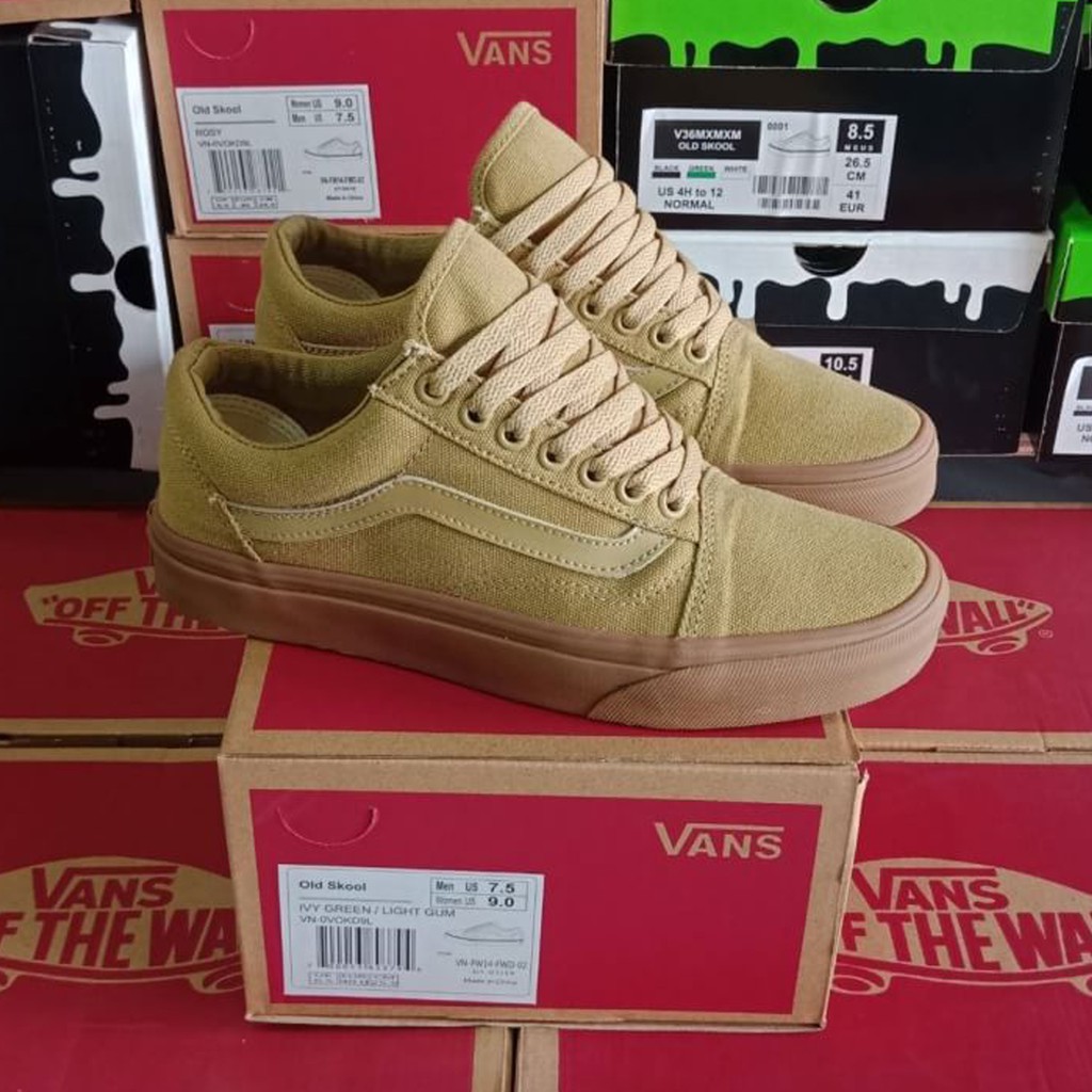 vans old skool ivy green light gum