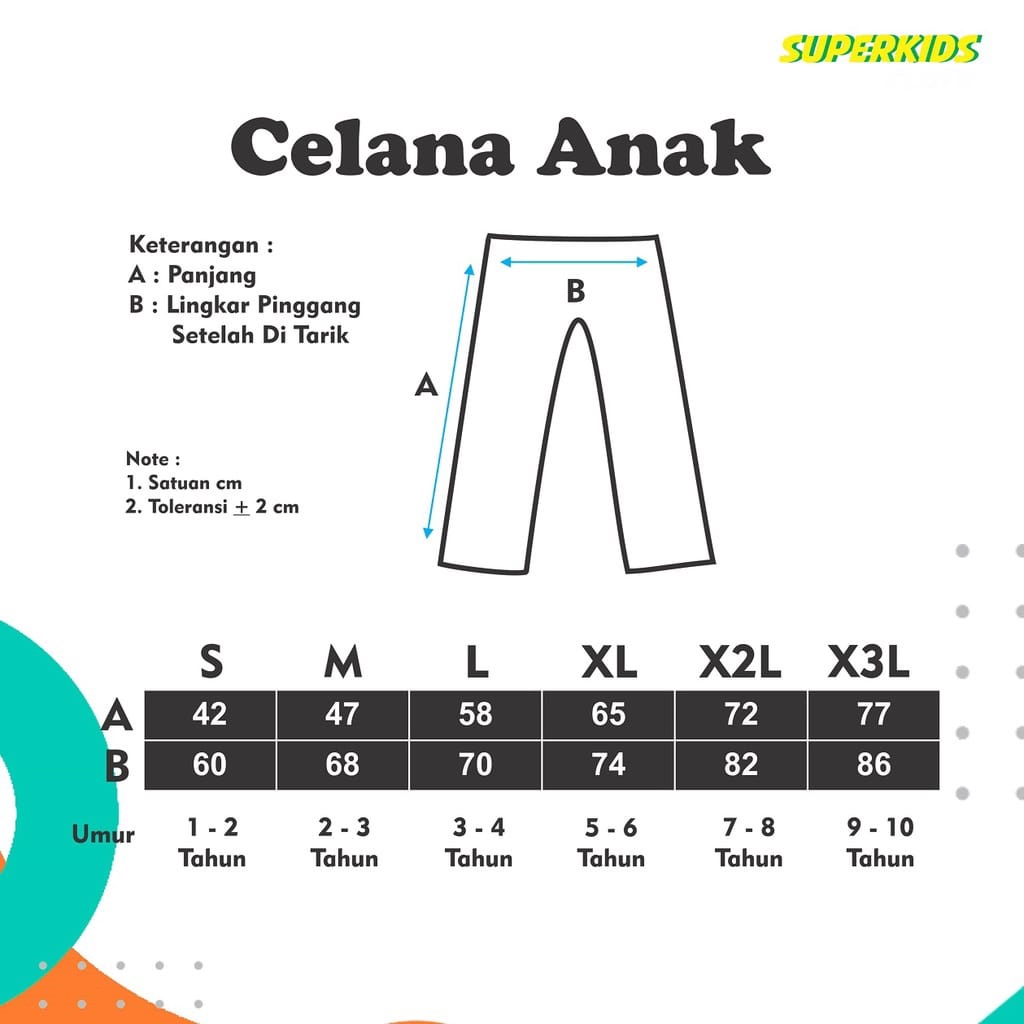 CELANA ANAK LAKI LAKI CARGO PANJANG ABU TUA SUPERKIDS 1-10 TAHUN