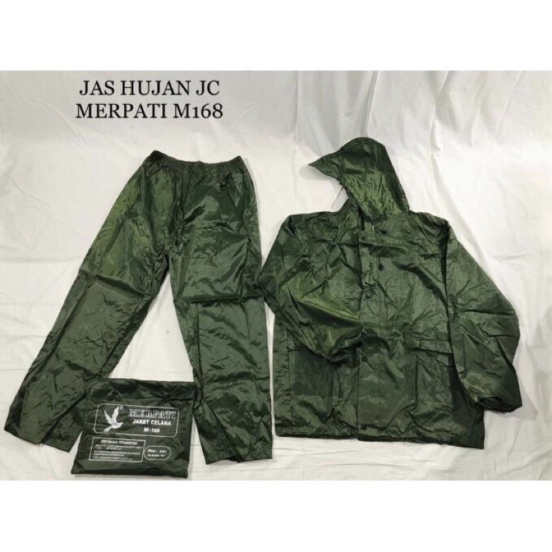 Jas Hujan Setelan Jaket Celana Merpati M-168 BAHAN 100% NYLON POLYESTER TEBAL SIZE XXL(ALL SIZE)