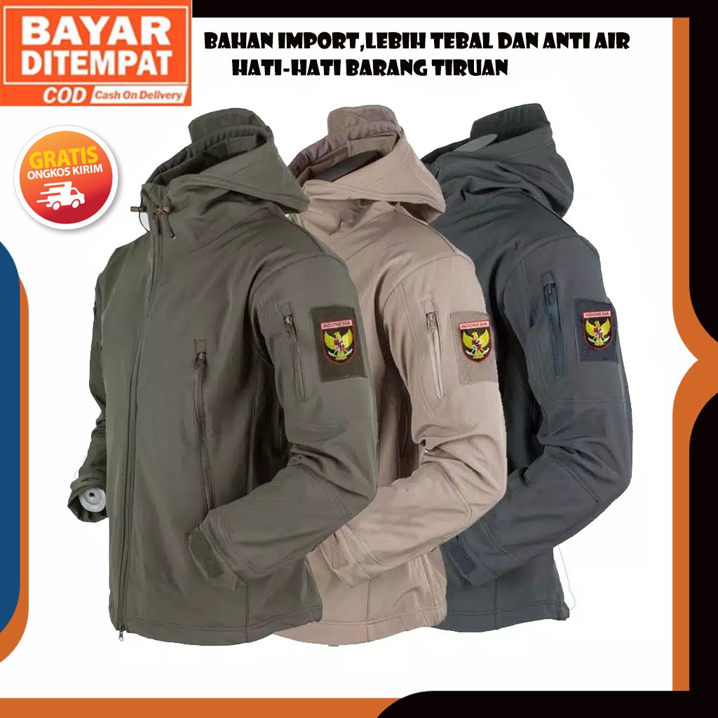Jaket TAD Bravo Free Logo - Jaket Tactical TAD Waterproof  - Jaket Pemotor Anti Angin - Jaket TAD Re