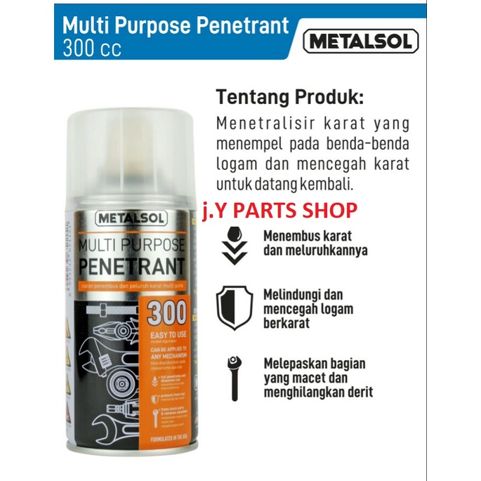 METASOL CAIRAN ANTRI KARAT MULTI PURPOSE WD PENETRANT 300 ML