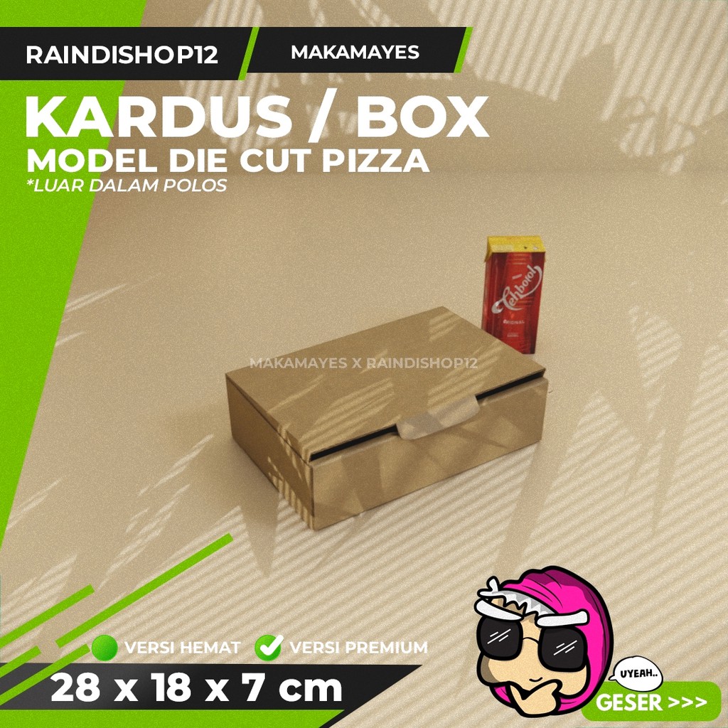 

(MIN 5 PCS) BOX 28 X 18 X 7 CM KARDUS DIE CUT PIZZA KEMASAN PACKAGING KADO