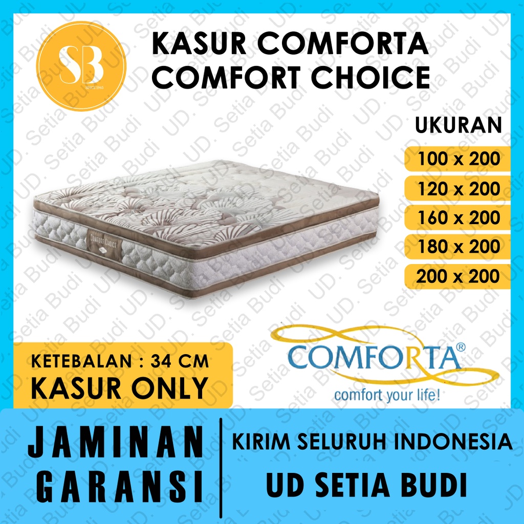 Kasur Comforta Springbed Comfort Choice 200x200 180x200 160x200 120x200 100x200