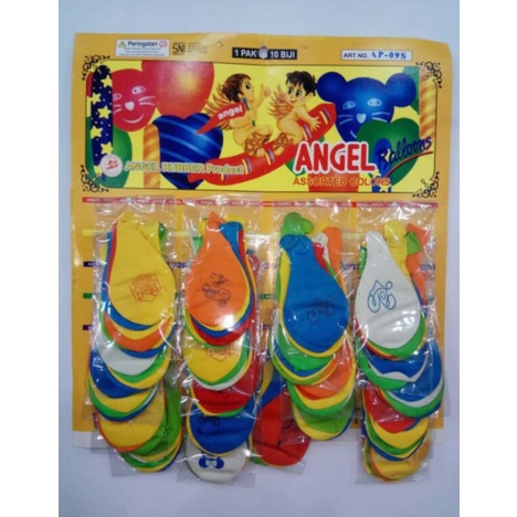 Mainan Balon Karet Tiup Angel AP-09S Balon Ultah