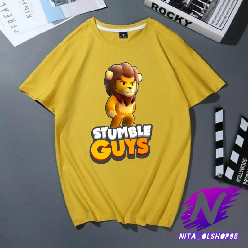 kaos anak stumble guys lion karakter harimau baju anak stumble guys karakter