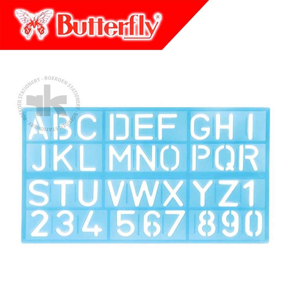 

Butterfly Alphabetical Template Penggaris Sablon HA-280 (24.5 x 15cm)