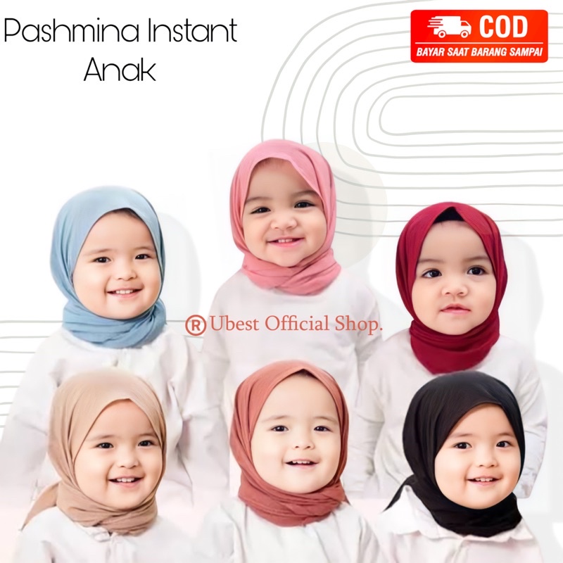 PASHMINA INSTANT ANAK / PASHTAN ANAK / Pastan Anak / Hijab Pashmina Anak / Pashmina Instant Anak Anak / Hijab Anak / Pashmina Anak -mw