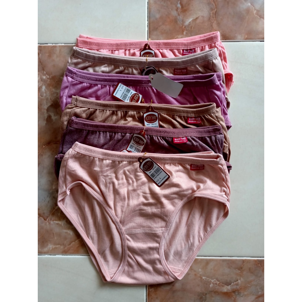 6 PCS Cd body thin - Celana dalam wanita - ukuran M,L,XL,xxl