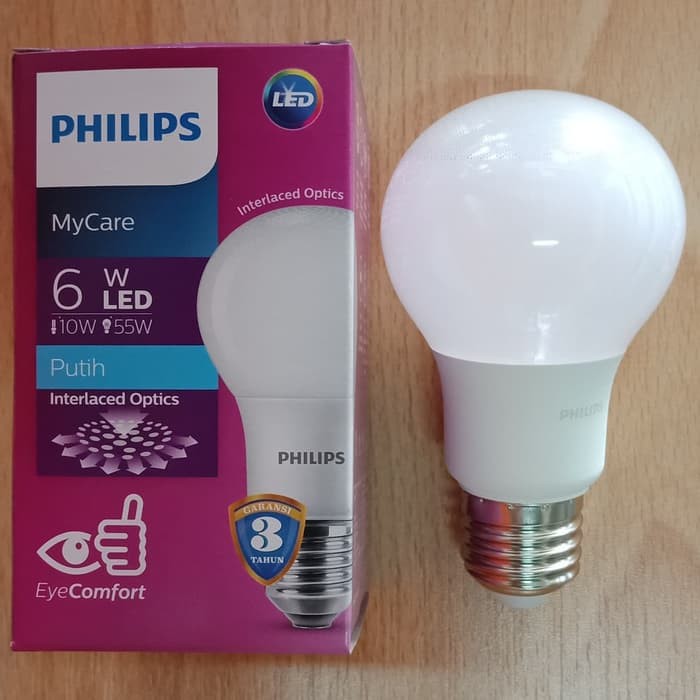 Lampu LED Philips 6W / Philips LED 6W MyCare