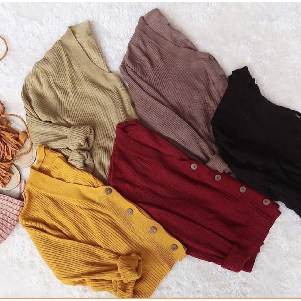 1KG MUAT 5PCS | WILLY CARDIGAN RAJUT / KARDIGAN RAJUT KANCING / CARDIGAN SELEBGRAM