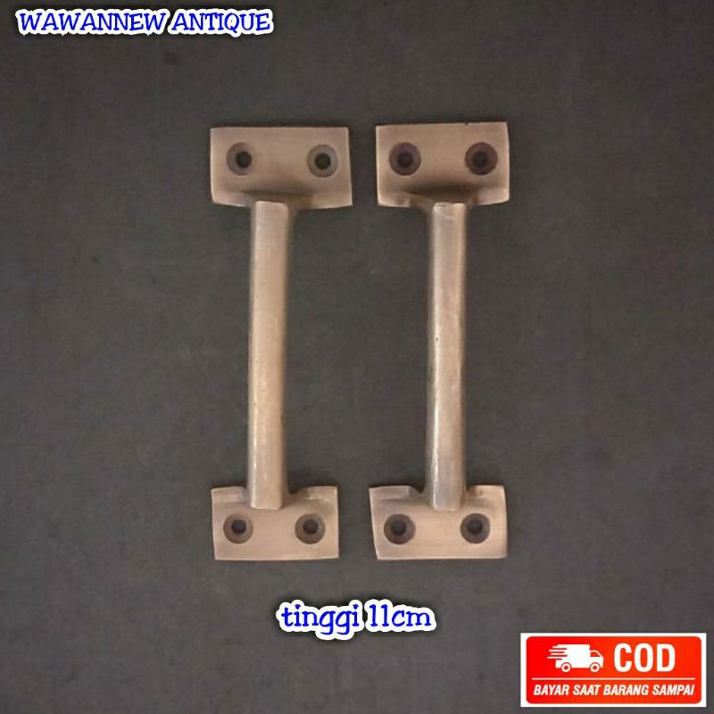 Handle / Tarikan Laci Gagang Lemari Pintu Rumah Kuningan Antik 11cm