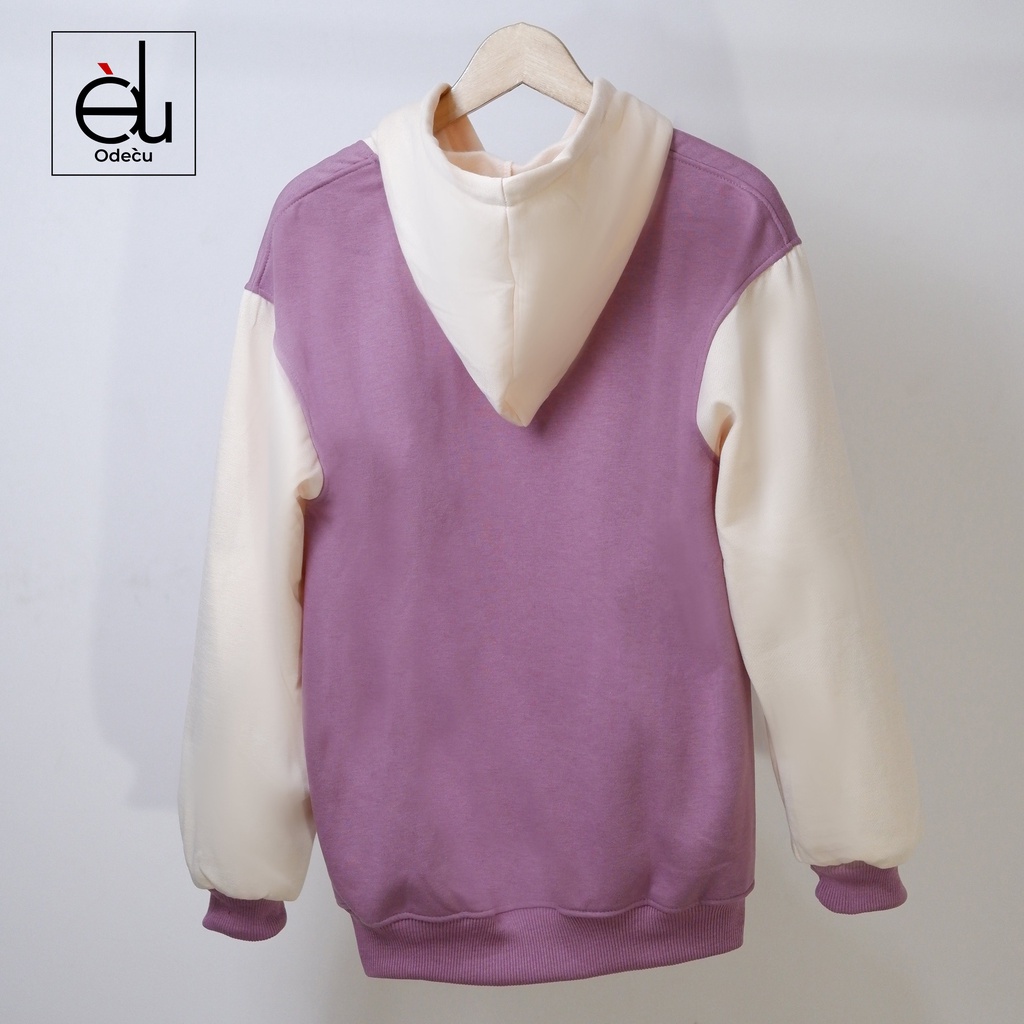 ODECU PREMIUM HOODIE TWO COLOR TARO VANILLA SWEATER OVERSIZE WANITA PRIA