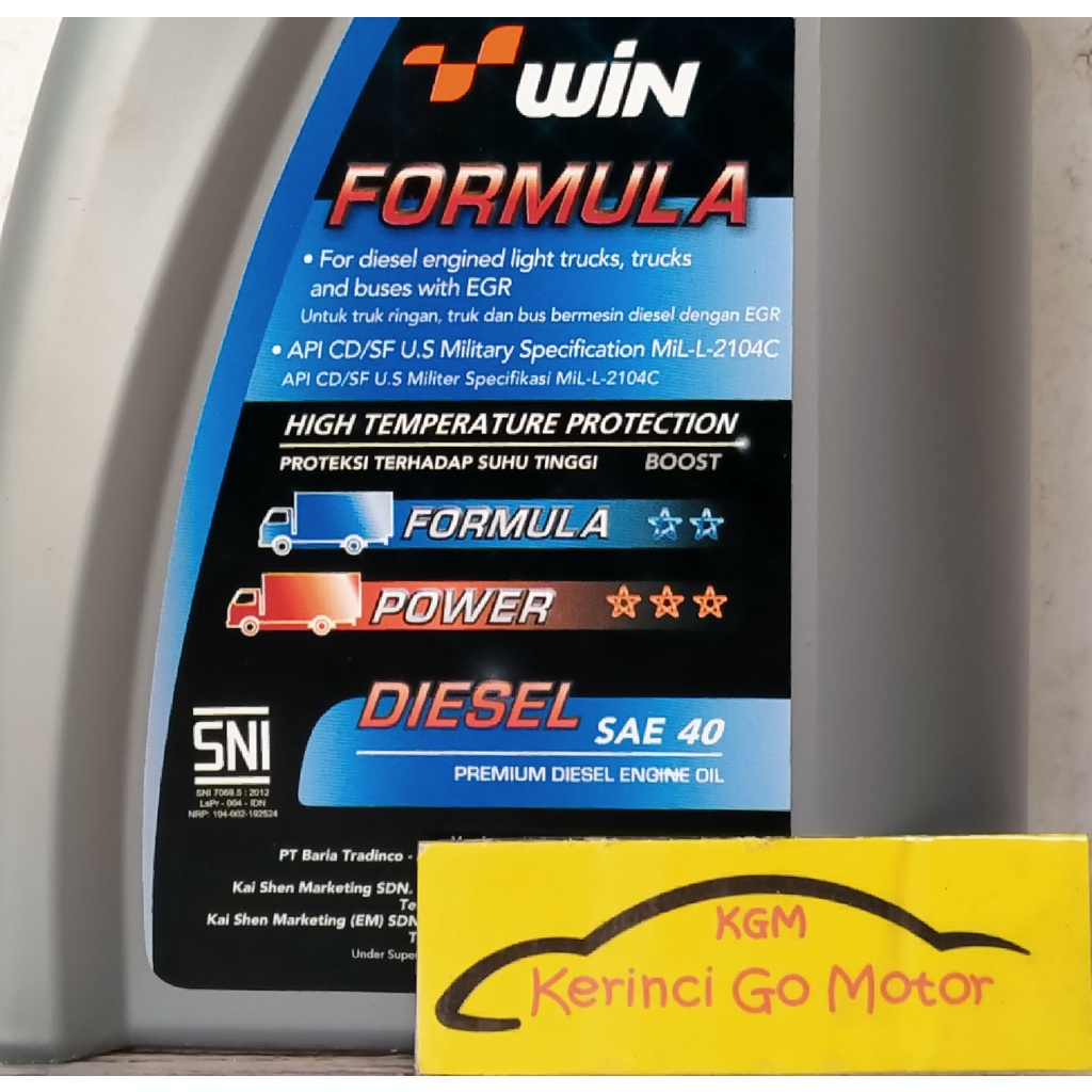 WIN FORMULA DIESEL SAE 40 1L OLI MESIN DIESEL