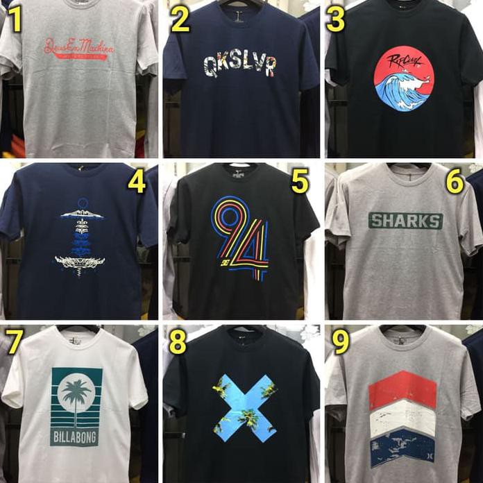 Kaos Surfing Hologram Original Quiksilver Ripcurl Volcom Vans Emerica