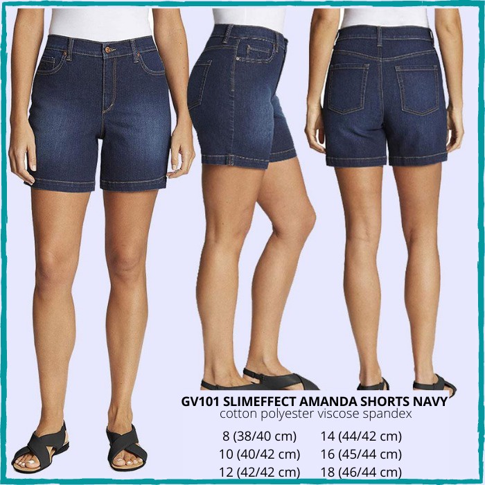 Celana Pendek Branded Wanita - GLORIA VANDERBILT 101 SLIMEFFECT AMANDA SHORTS