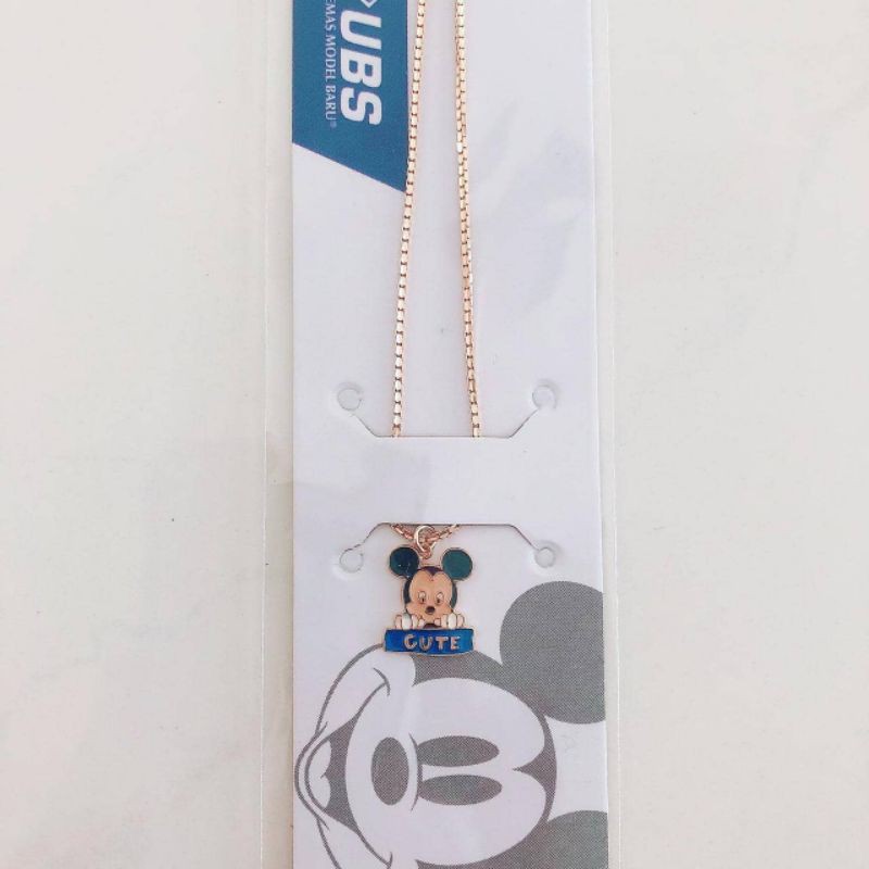 Kalung anak mickey mouse kadar 375 dan 420 UBS