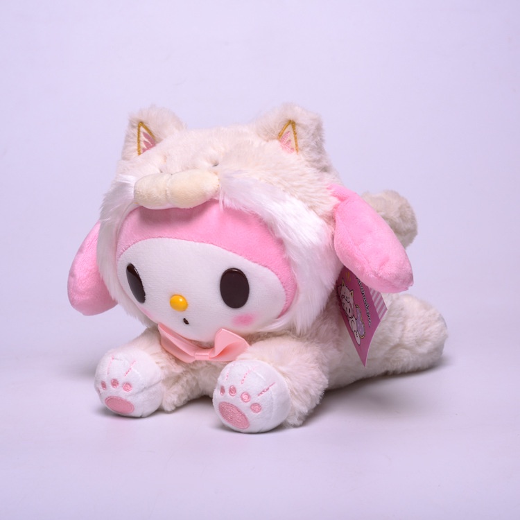 Mainan Boneka Stuffed Plush Kartun Kuromi My Melody Cinnamoroll 28cm Untuk Hadiah Anak Perempuan