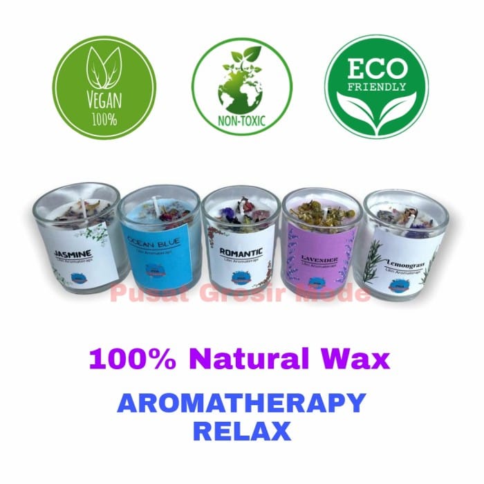 Lilin Aromaterapi 100% Natural Wax Aromatherapy Scented Candle Wangi PGM ST21