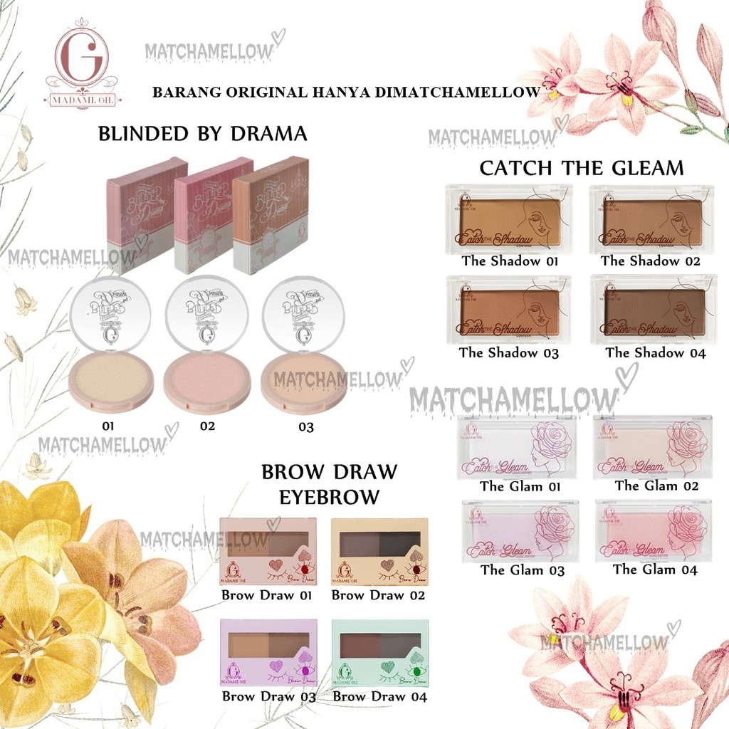 ❄️MATCHA❄️ MADAME GIE BLINDED BY DRAMA HIGHLIGHTER CATCH THE GLEAM BROW DRAW FABULOUS LAVA