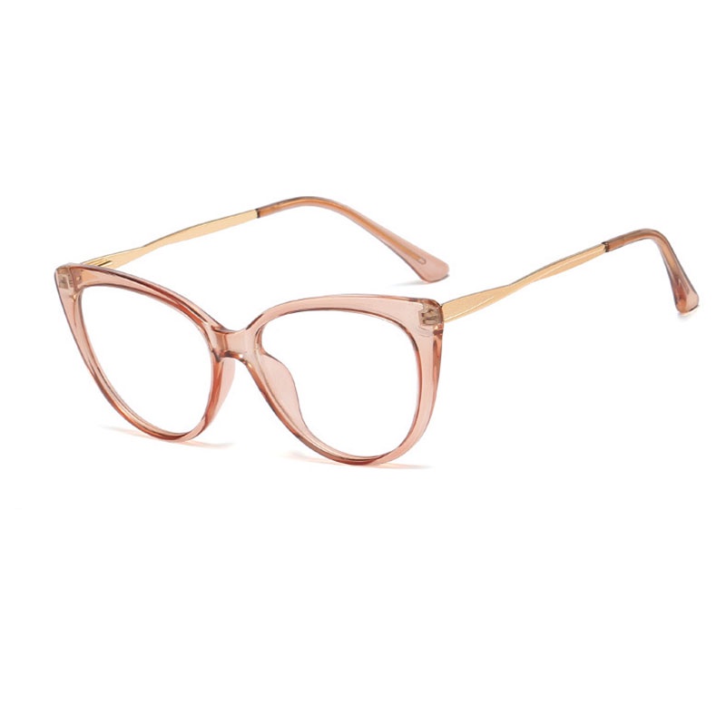 【Replaceable lenses】COD Merek Barat Retro Cat Eye Kacamata Bingkai Wanita