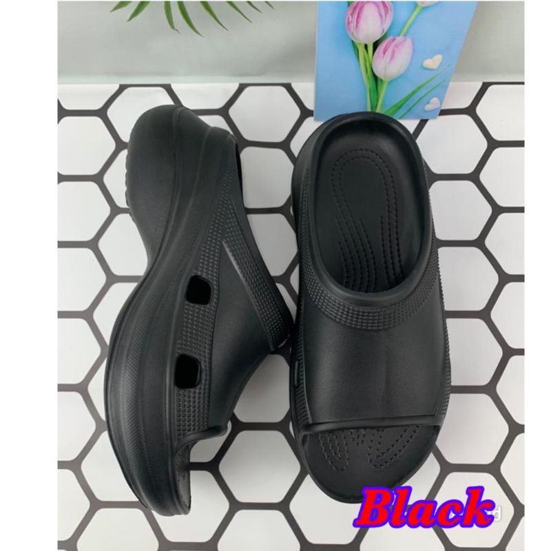 Sandal Wedges Wanita Slop Tinggi Fuji Empuk Sandal Rumah/ Sandal Style